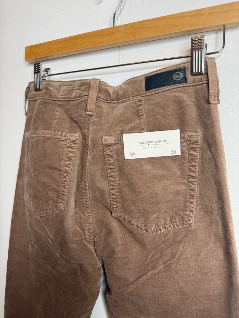 Adriano Goldschmeid AG Brown Corduroy Flared Pants Tailored Quinne 26 NWT $216 - Picture 8 of 12